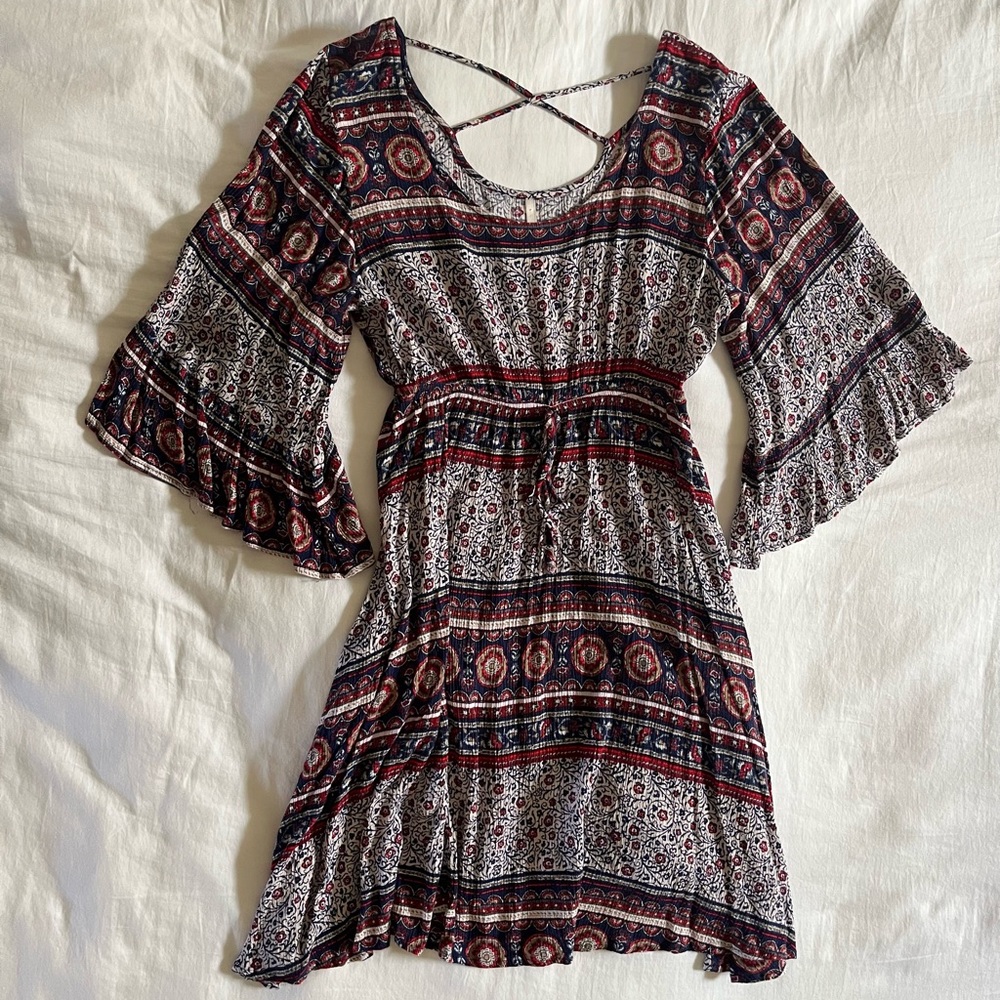 Bohemian Bell Sleeve Dress